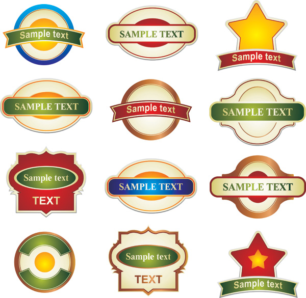 free vector Variety of practical vector affixed label bottles